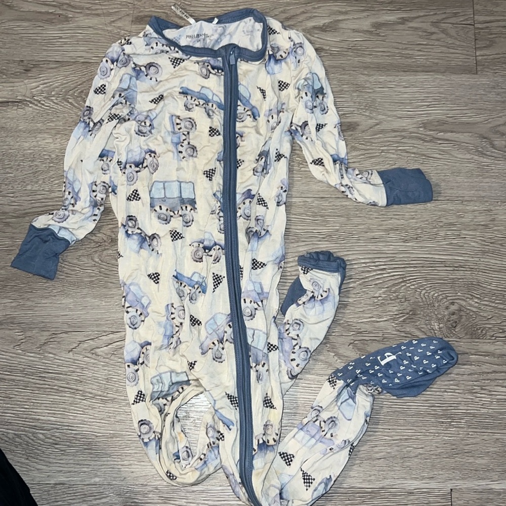 Posh Peanut Boys Monster Truck Onesie